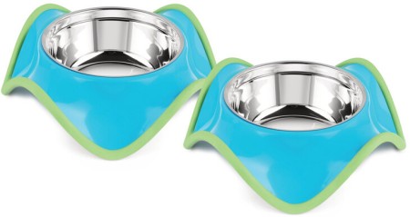 PAWISE Elevated Pet Feeder, Raised Dog Feeder Stainless Steel Bowl