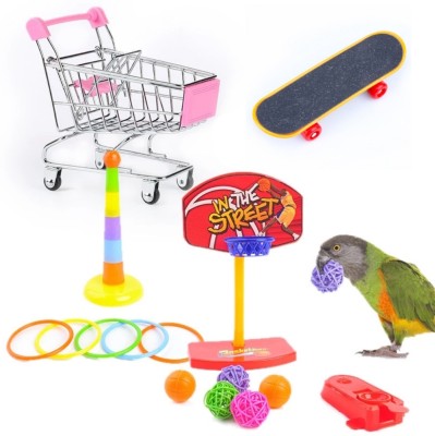 2100 Plastic Cane Cage Ring PK8 M&M Bird Toys - Classic Colorful Sturdy Plastic Foot