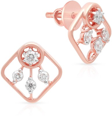 Linear Solo Drop Diamond Earrings in 18ct Rose Gold Vermeil on Sterling  Silver and Diamond  Jewellery by Monica Vinader