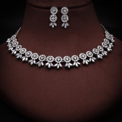White stone necklace in flipkart discount