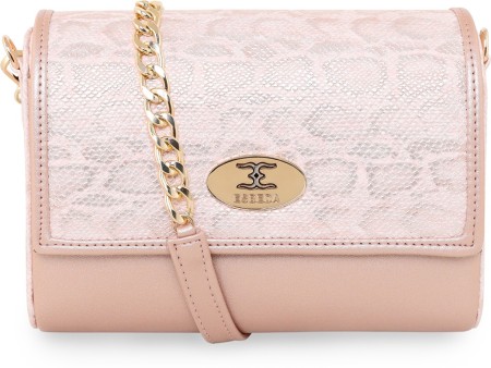 ESBEDA Pink Sling Bag Hotty Plain Slingbag Letter J Rose Gold - Price in  India