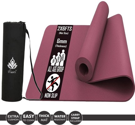 B Fit Premium TPE Yoga Mat - Classic 6 MM Pro Yoga Mat Eco