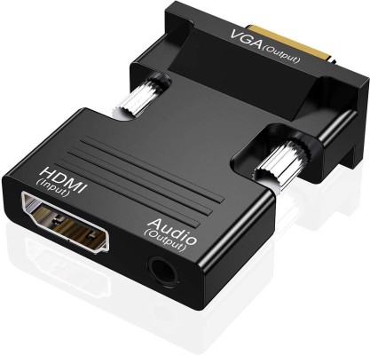HDMI to VGA, BENFEI HDMI to VGA Adapter (Female to Male) with 3.5