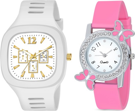 White strap watches online hot sale