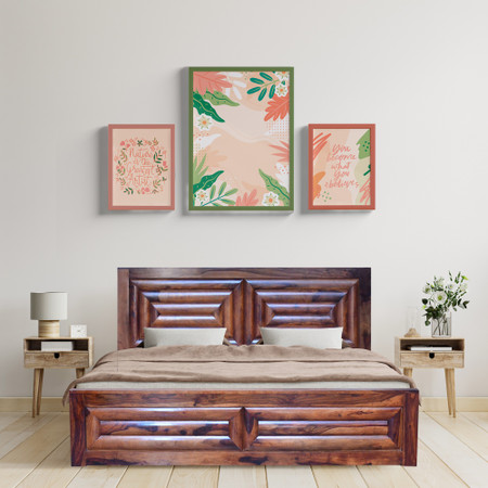 Wooden bed deals online flipkart