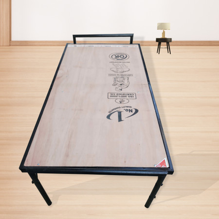 Folding wooden single bed sales