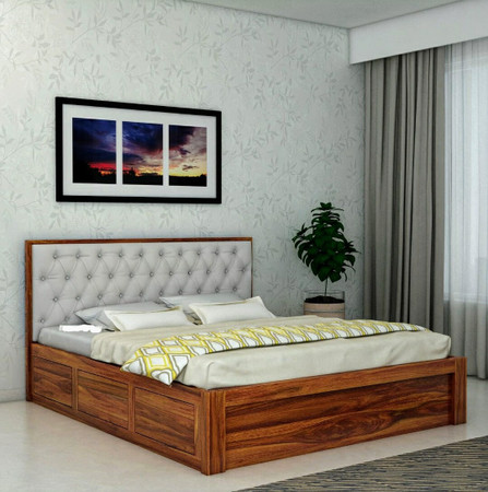 Wooden shop bed flipkart