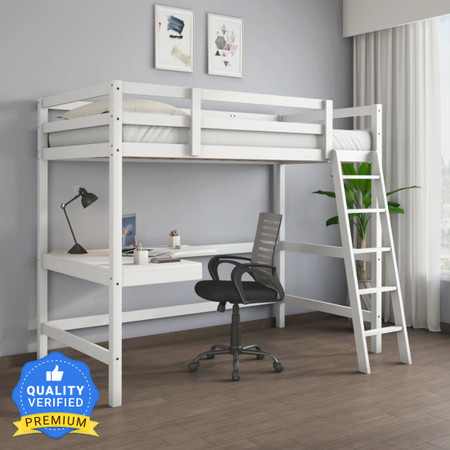 Full size bunk bed on sale with desk