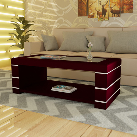 Sofa center sales table glass top