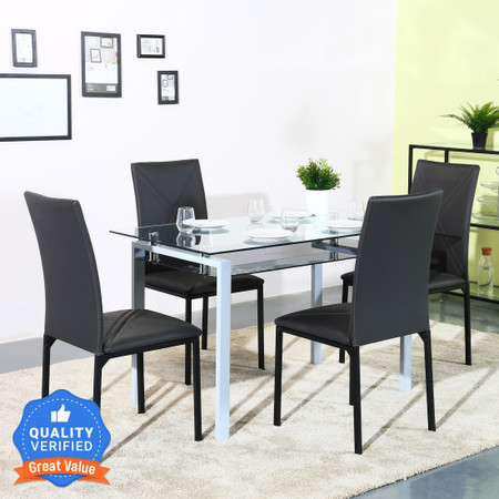 Steel dining table hotsell set 6 seater price
