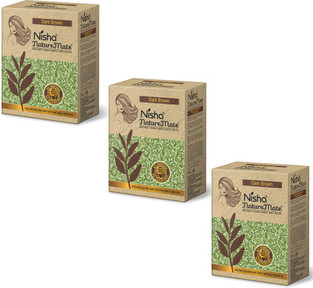 Poudre De Coloration Cheveux Nisha Nature Mate Au Henné - Sans Ammoniac, Noir