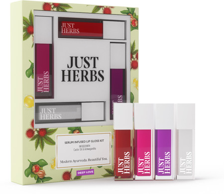 Just Herbs Liquid Lip Gloss Serum Infused With Mango Butter and