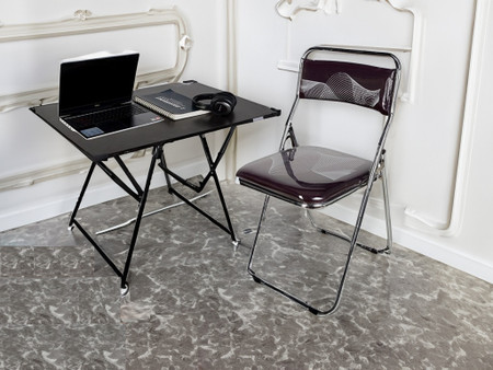 Folding desk shop and chair