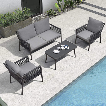 Low cost cane sofa set price store