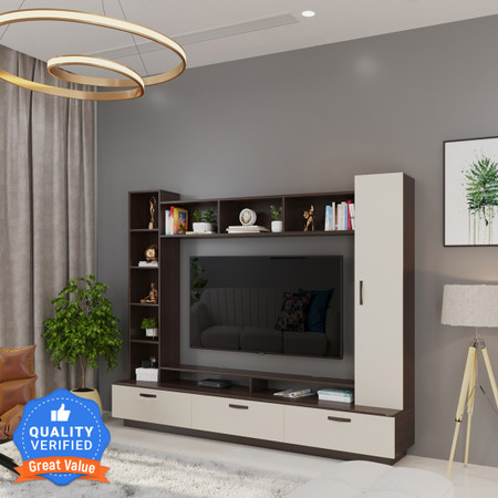 Tv unit shop with computer desk