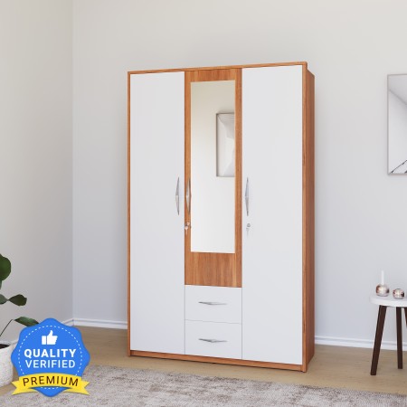 Wooden wardrobe store online flipkart