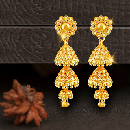 New jhumka sales design gold 2019