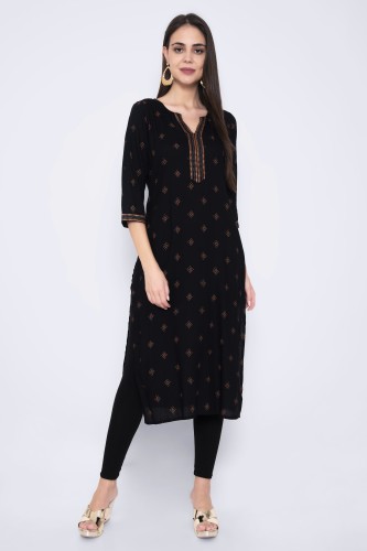 Black kurti outlet online flipkart