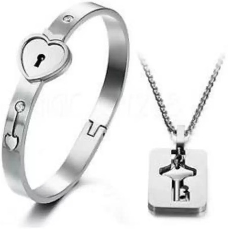 100 Different Language I Love U Heart Lock Key Couple Bracelet Necklace  Lovers  Fruugo IN