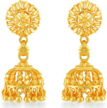 Antique gold jhumkas with on sale price