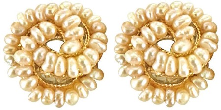 Pearl Stud Earrings - Buy Pearl Stud Earrings online at Best Prices in India