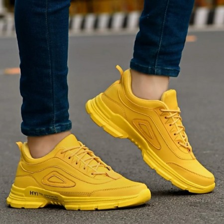 Yellow color hot sale shoes online