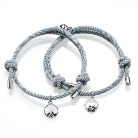 fcityin  Heart Magnetic Couple Stainless Steel Bracelets Chain For Men  Women