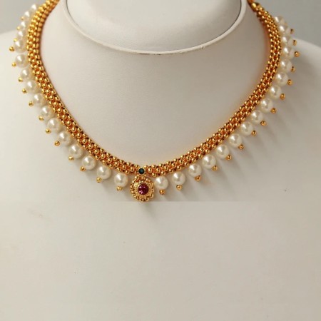 Elegant Shaded Color Pearls Bracelet (golden) - Modi Pearls