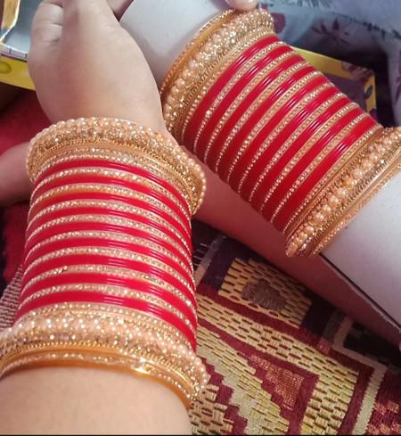 Bangles red new arrivals colour