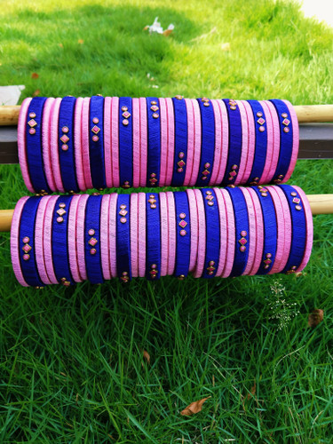 Silk thread bangles and earrings hotsell