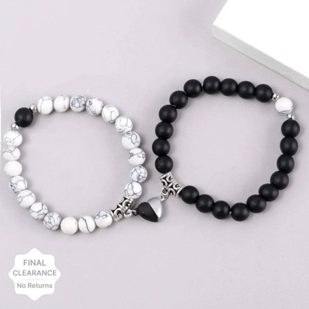 totwoo Long Distance Touch Bracelets for Couples, Light Up & Vibration, Relationship Gifts for Girlfriend Bluetooth Pairing Jewelry