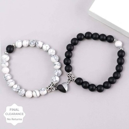 TOTWOO Long Distance Touch Bracelets for Couples, Light up & Vibration,  Relationship Gifts for Girlfriend Bluetooth Pairing Jewelry