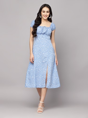 Buy Genevieve Tie Dress Blue/White Online | Australia