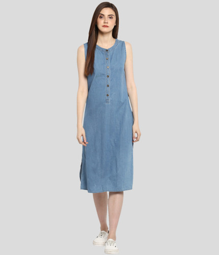 Denim best sale dress flipkart