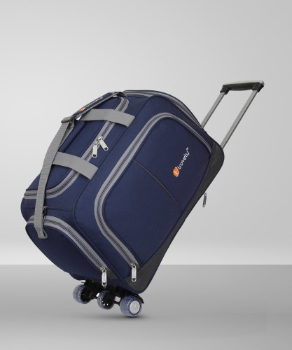 Blue Polyester Wheel Luggage Cosmus 22 Inch 4 Wheel Spinner Trolley Bag 1