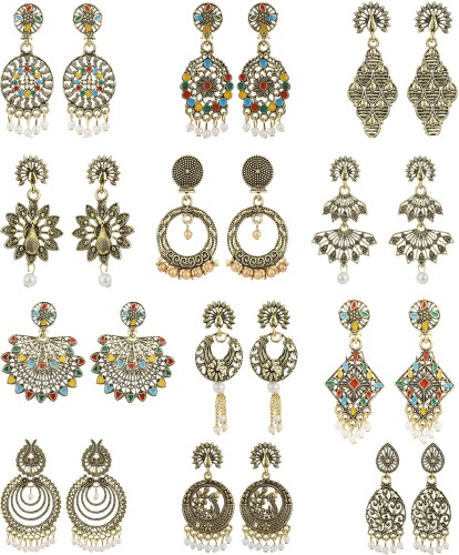 67% OFF on SP Jewellery 8K Yellow Gold Plated K Pearl Alloy Jhumki Earring  on Flipkart | PaisaWapas.com