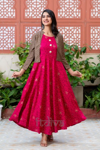 Cotton Frock Suit Designs Latest  Maharani Designer Boutique