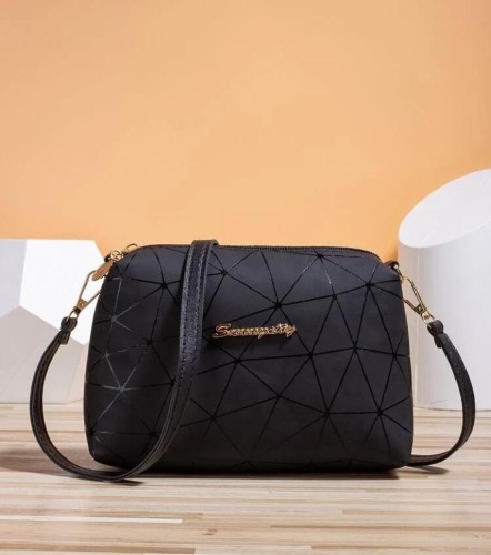 Buy HKD SALES Fancy PU-Leather Ladies Purse/Handbag With Embossed Designs  On Front With Golden Chrome Elevation, Comes With Long Hanging Belt For  Shoulder Carrying,Top Handle Shoulder Bag (Black) at Amazon.in