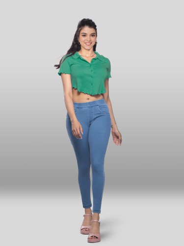 Buy online High Rise Solid Jegging from Jeans & jeggings for Women by  Triyaa Ras for ₹999 at 33% off