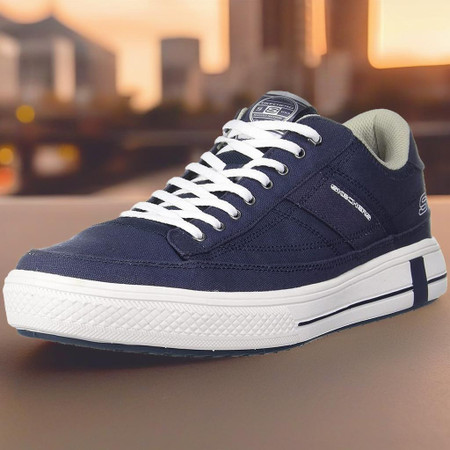 Skechers mens best sale white shoes