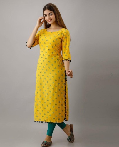 Mustard yellow outlet kurti flipkart