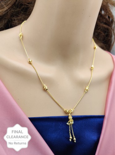 Traditional Gold Bead + Pearl Long Chain – Andaaz Jewelers