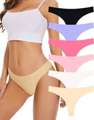 Multipack of low-rise T-front thong panties :: PS-LING