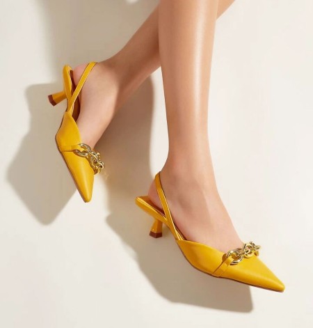 Pointed barely there discount heels