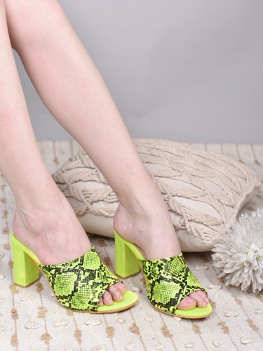 Green neon online sandals