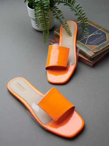 Orange best sale designer sandals