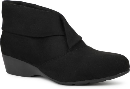 Mens black cheap wedge boots