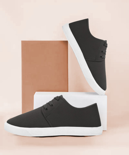 Black casual sale shoes flipkart
