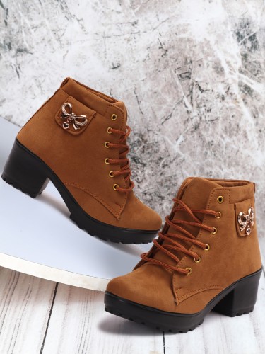 Brown Woman Flat Sole Boots 2563664