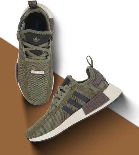 Adidas nmd r1 sales olive green mesh toe